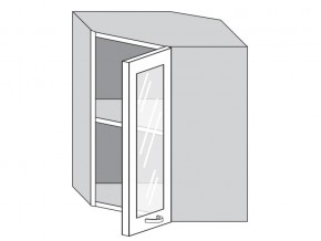 1.60.3у Шкаф настенный (h=720) угловой на 600мм со стекл. дверцей в Урае - uraj.magazinmebel.ru | фото