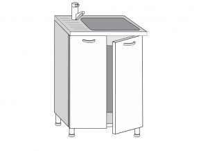 2.60.2мн Шкаф-стол на 600мм под накладную мойку с 2-мя дверцами в Урае - uraj.magazinmebel.ru | фото
