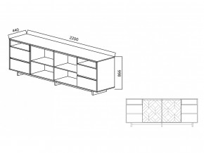 Комодино Moderno-2200 Ф2 в Урае - uraj.magazinmebel.ru | фото - изображение 4