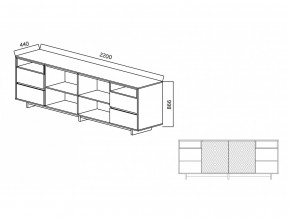 Комодино Moderno-2200 Ф4 в Урае - uraj.magazinmebel.ru | фото - изображение 4