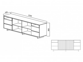 Комодино Moderno-2200 Ф5 в Урае - uraj.magazinmebel.ru | фото - изображение 4