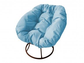 Кресло Пончик без ротанга голубая подушка в Урае - uraj.magazinmebel.ru | фото