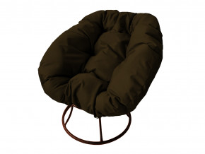 Кресло Пончик без ротанга коричневая подушка в Урае - uraj.magazinmebel.ru | фото