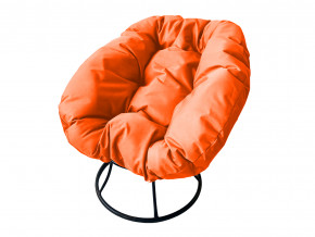 Кресло Пончик без ротанга оранжевая подушка в Урае - uraj.magazinmebel.ru | фото