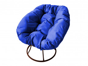 Кресло Пончик без ротанга синяя подушка в Урае - uraj.magazinmebel.ru | фото