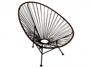 Кресло Ракушка с ротангом коричневый в Урае - uraj.magazinmebel.ru | фото