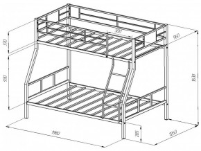 Кровать двухъярусная Гранада 1КВ в Урае - uraj.magazinmebel.ru | фото - изображение 2