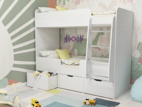 Кровать двухъярусная Малыш двойняшка белый в Урае - uraj.magazinmebel.ru | фото
