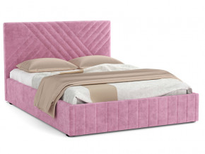 Кровать Гамма 1400 с основанием велюр тенерифе розовый в Урае - uraj.magazinmebel.ru | фото