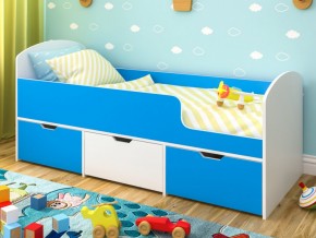 Кровать Малыш Мини Белое дерево-Голубой в Урае - uraj.magazinmebel.ru | фото
