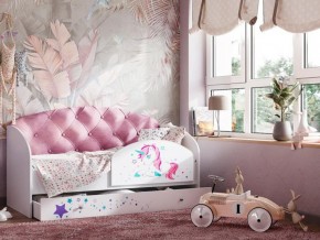 Кровать Звездочка с бортиком Белый-розовый в Урае - uraj.magazinmebel.ru | фото