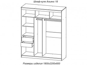 Шкаф-купе Альянс 18 комплект зеркал №4 в Урае - uraj.magazinmebel.ru | фото - изображение 2