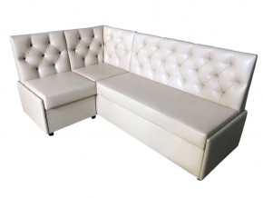 Угловой диван Призма со стяжками белый со спальным местом в Урае - uraj.magazinmebel.ru | фото